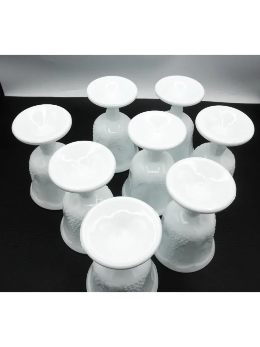 Harvest Milk Glass by Colony Pattern COLHAR 8 oz. Water Goblets Set of 8